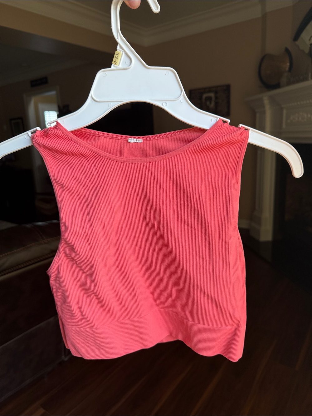 DSG Ribbed Cropped Tank Top - Coral Pink